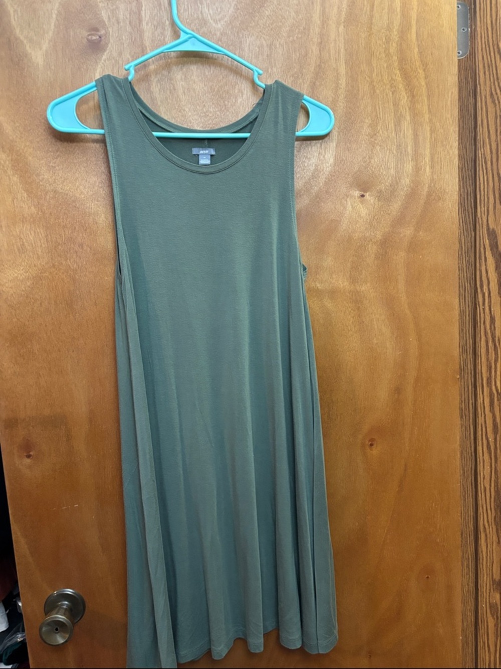 aerie Olive Green Sleeveless tshirt dress